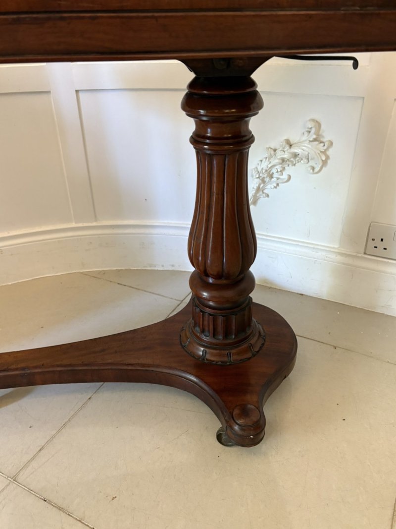 Antique Victorian Quality Mahogany Adjustable Reading/Side Table - Image 8